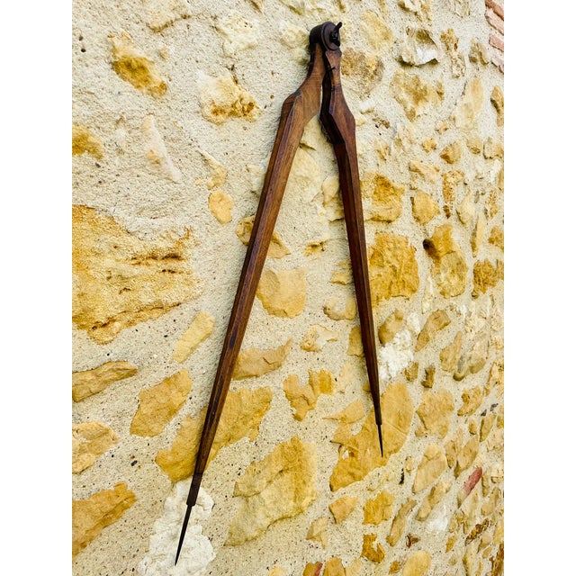 Antique Walnut Carpenter Compass by E. Ducretet, 1870s For Sale - Image 17 of 18