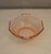 Vintage Elegant Pink Depression Glass Scalloped Lattice & Floral Etched Serving Bowl With Handles For Sale - Image 11 of 13