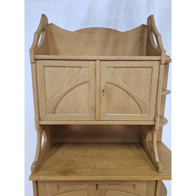 Art Nouveau Oak Cabinet with Secretary, 1920s For Sale - Image 14 of 18