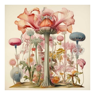 18' X 18' 'Flowers' Botanical Print, 'Hortus Floridus' Style For Sale