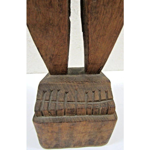 Antique West African Voodou Folk Art Hand-Carved Wooden Papa Legba Sculpture For Sale - Image 13 of 15