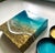 Early 21st Century On The Beach by Ana Hefco | Mixed Media on wood panel Abstract depiction of ocean waves and sand. For Sale - Image 5 of 5
