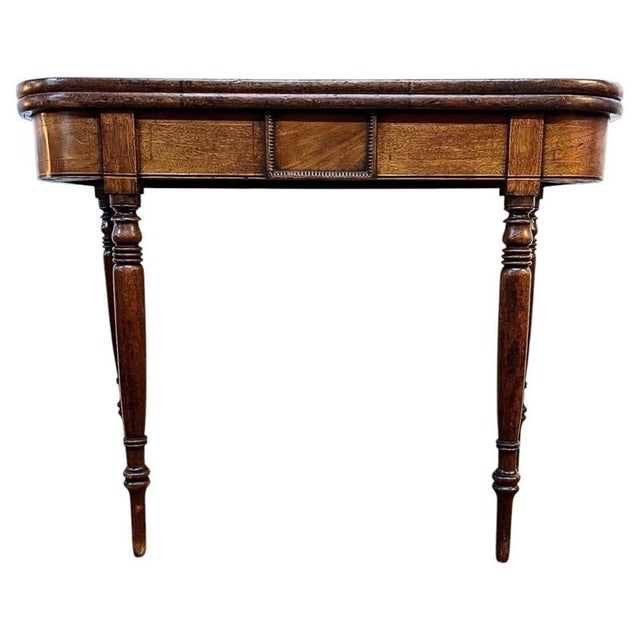 Antique George III Mahogany Fold-Top Tea Table, 1800 For Sale - Image 10 of 10