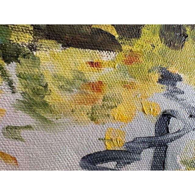 Transitional 1980s Signed Original Oil on Canvas Clarke County Virginia, Burwell-Morgan Mill, Millwood For Sale - Image 3 of 5