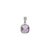 Metal Cushion Cut Dainty Amethyst Charm in 925 Sterling Silver For Sale - Image 7 of 12