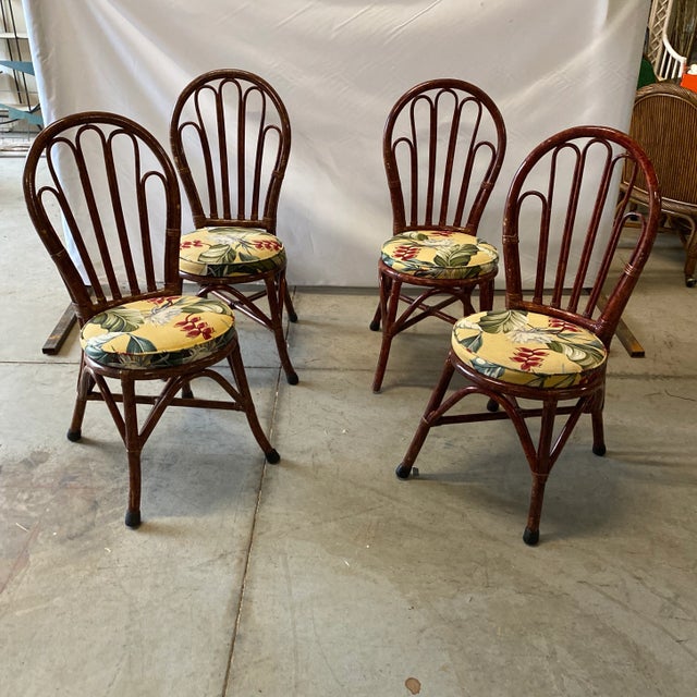 Brown 1970s Albini Style Tortoiseshell Bistro Chairs - Set of 4 For Sale - Image 8 of 8