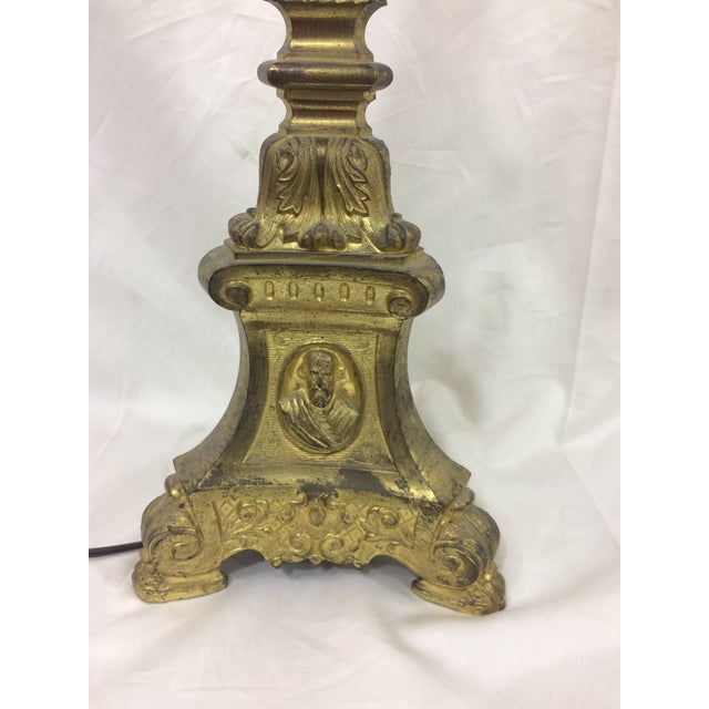 Metal 19th Century French Pricket Lamps - a Pair For Sale - Image 7 of 10