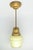 Hanging Lamp in Brass and Glass, Poland, 1950s For Sale - Image 3 of 6