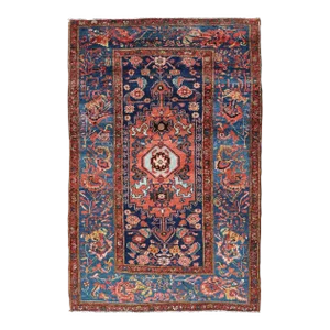 Tribal Kurdish Bidjar Rug With All-Over Sub-Geometric Medallion Design