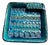 Italian Square Teal Ashtray by Aldo Londi for Bitossi For Sale