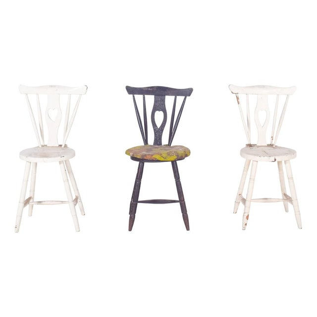 Portuguese Three Chairs with Codtail Backs, 1950s, Set of 3 For Sale - Image 10 of 10
