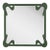 Fleur Home Carnival St. Roch Square Mirror in Duck Green, 24x24 For Sale