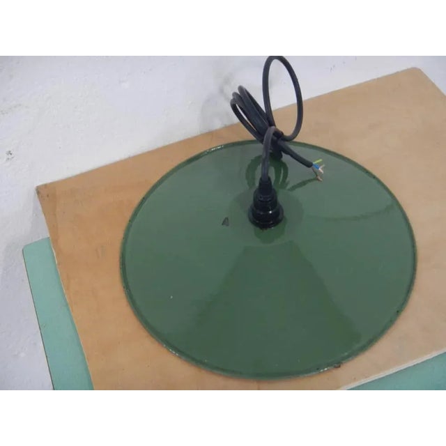 Green Metal Lamp, 1940 For Sale - Image 10 of 12