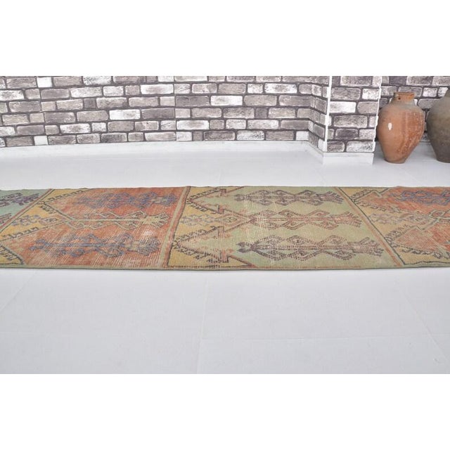 1960s 1960s Neutral Entryway Runner Rug For Sale - Image 5 of 10
