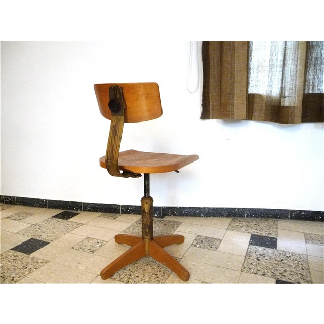 Mid-Century Modern Model 350 Industrial Chair by Ama Elastic, 1950s For Sale - Image 3 of 17