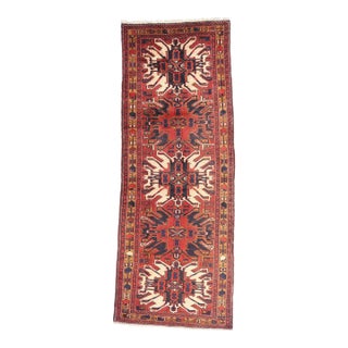 Vintage Persian Heriz Rug Runner, 03'11 X 10'04 For Sale