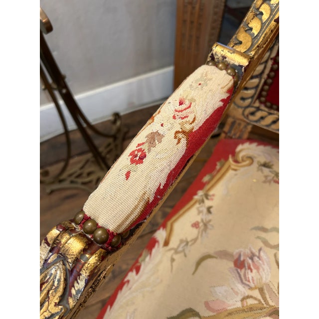 Giltwood & Tapestry Armchair For Sale - Image 10 of 16