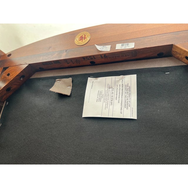 Rare Set of Stickley Lounge Chairs Spindle Barrel Back Solid Cherry Leather Seat For Sale - Image 16 of 18