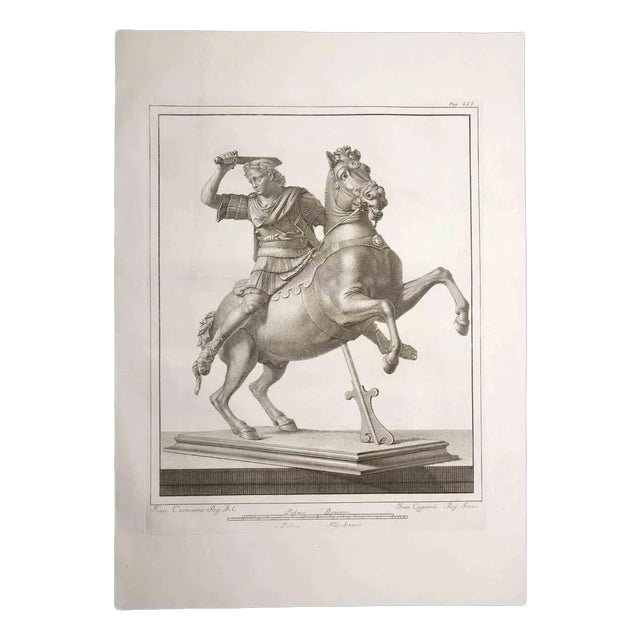 Francesco Cepparoli, Legionnaire with the Horse, Etching, 18th-Century For Sale