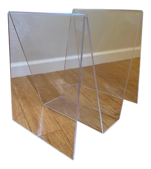 Mid Century Modern Bent Lucite Magazine Rack