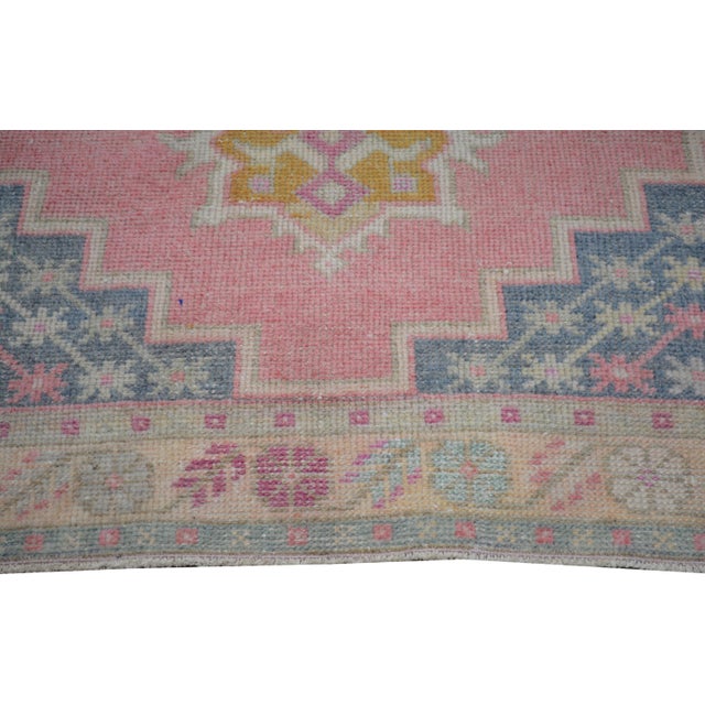 Vintage Turkish Anatolian Hand Knotted Wool Rug, 3'2''x8' For Sale - Image 4 of 5