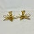 American 1970s Vintage Traditional Americana Brass Poinsettia Candle Holders - A Pair, Christmas For Sale - Image 3 of 12