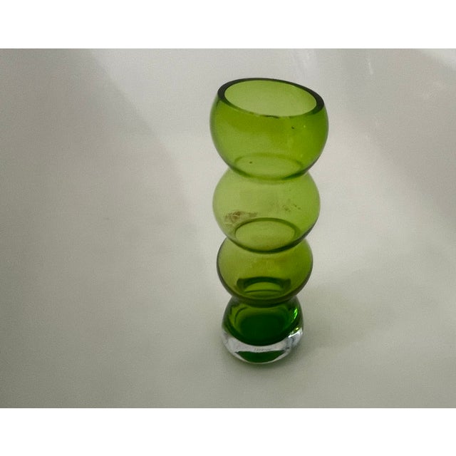 Modernist Art Glass Trio: Schott Zwiesel "Arte Nova" Emerald Totem & Nordic Glass Vases - Set of 3 For Sale - Image 13 of 15