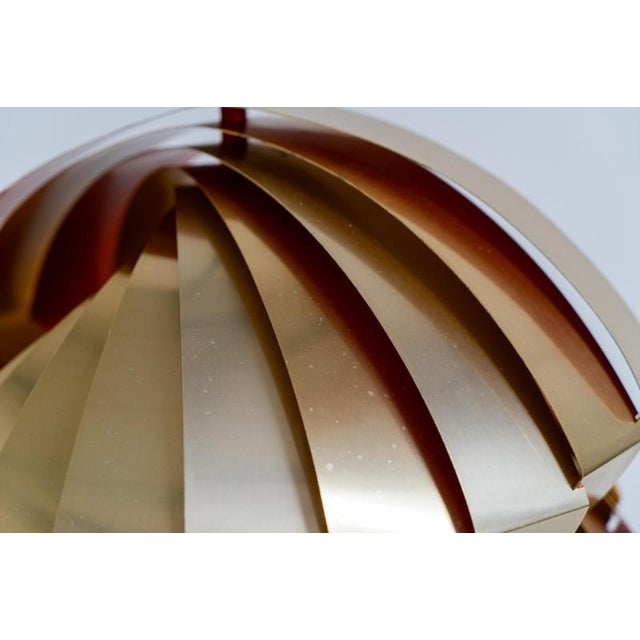 Gold Konkylie Pendant Light by Louis Weisdorf for Lyfa For Sale - Image 8 of 15