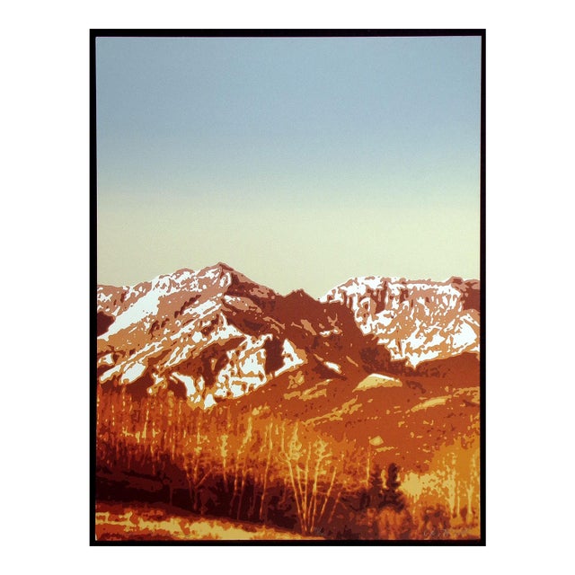 1980s Scott Nellis "Mountain Meadow Iii" Signed & Numbered Serigraph Aspen Trees For Sale