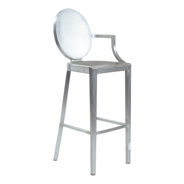 Kong One Arm Aluminium Barstool by Philippe Starck for Emeco, 1980s For Sale