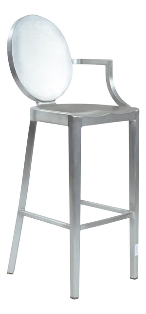 Kong One Arm Aluminium Barstool by Philippe Starck for Emeco, 1980s