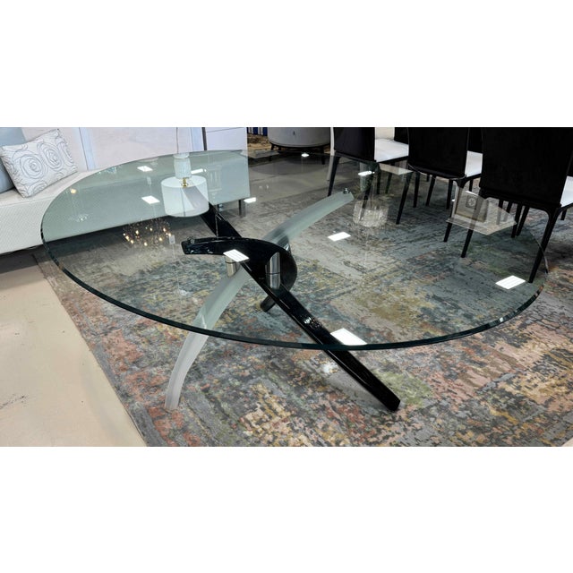 Italian Art Glass Dining Table Attributed to Tulczinsky for Reflex Angelo For Sale - Image 12 of 13