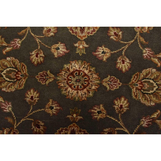 Textile Agra Rug 4’1” X 6’2” Gray Wool/Silk Traditional Hand-Knotted Oriental Carpet For Sale - Image 7 of 12