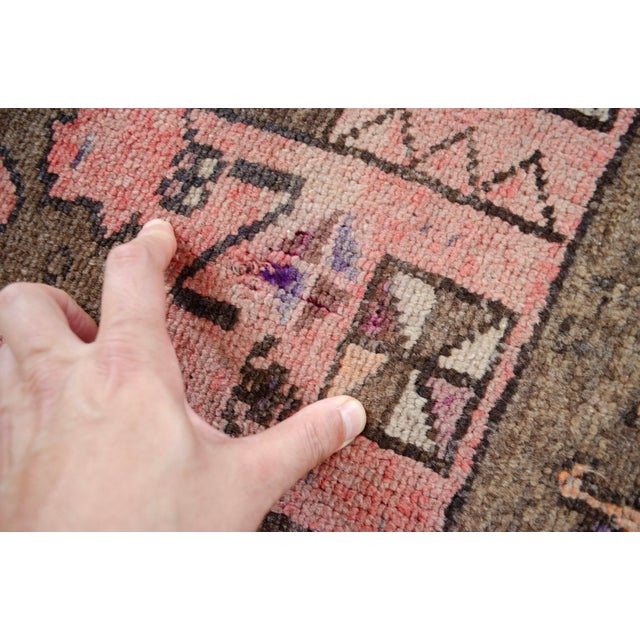 Hand-Knotted Turkish Runner Rug . Low Pile Full Tribal Design Narrow Runner Rug 2′2″ × 13′4″ For Sale - Image 15 of 16