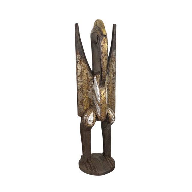 Vintage Sculpture of Senufo Bird Statue Cote d'Ivoire 22.5" H For Sale - Image 4 of 6