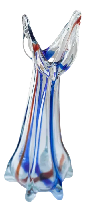 Large Vintage Glass Vase, 1970s