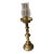 Vintage Brass Candlestick With Tier Design and Globe For Sale