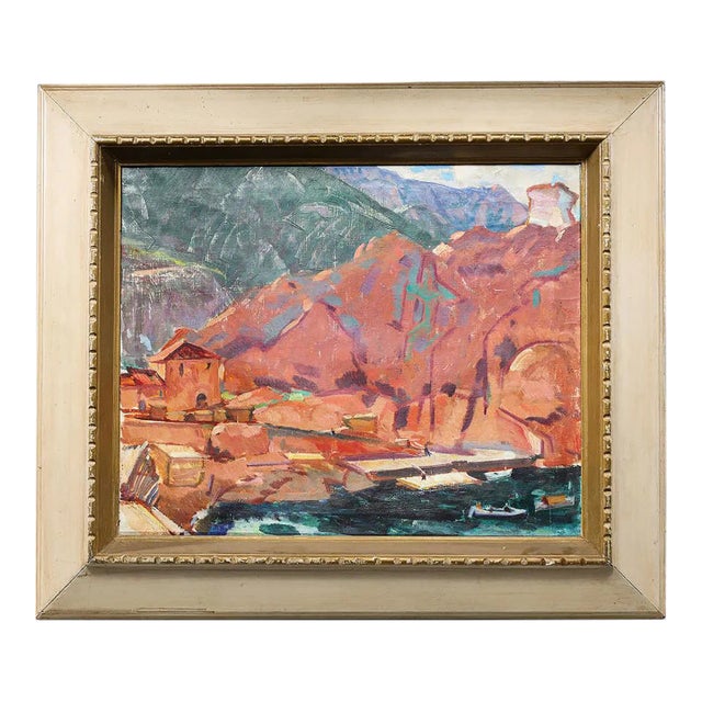 Mid 20th Century Large Expressionist Oil on Canvas Painting For Sale