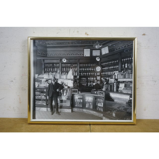 6 Antique Black & White 19thC Haberdashery Lifestyle Photographic Prints NCR, Framed For Sale - Image 11 of 12