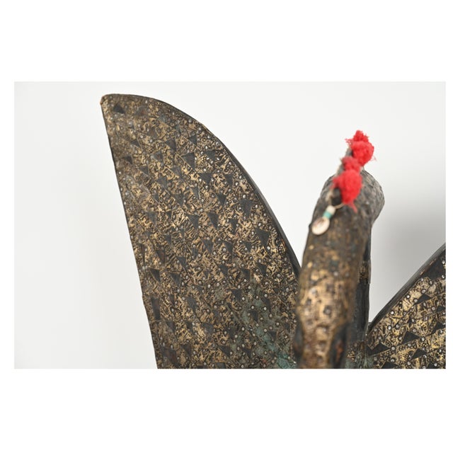 Vintage Carved Wooden West African Senufo Hornbill Bird Sculpture For Sale - Image 11 of 17