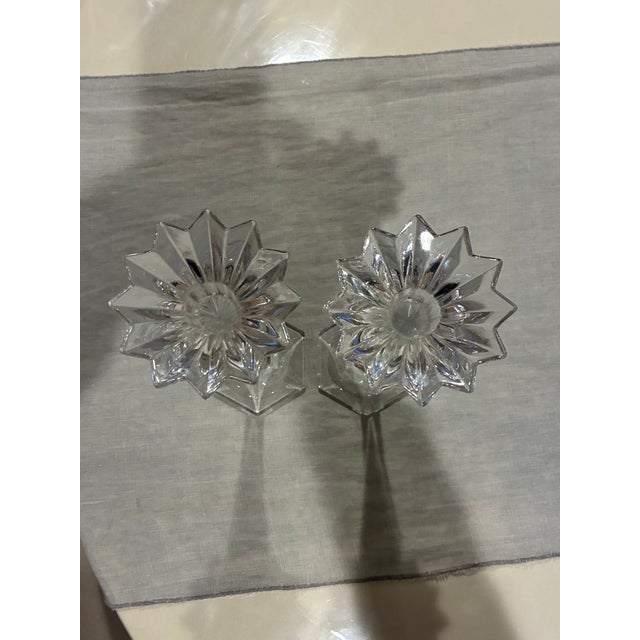 Mikasa Mikasa Kings Court Excelsior Lead Crystal Candle Holders 10" - Pair For Sale - Image 4 of 6