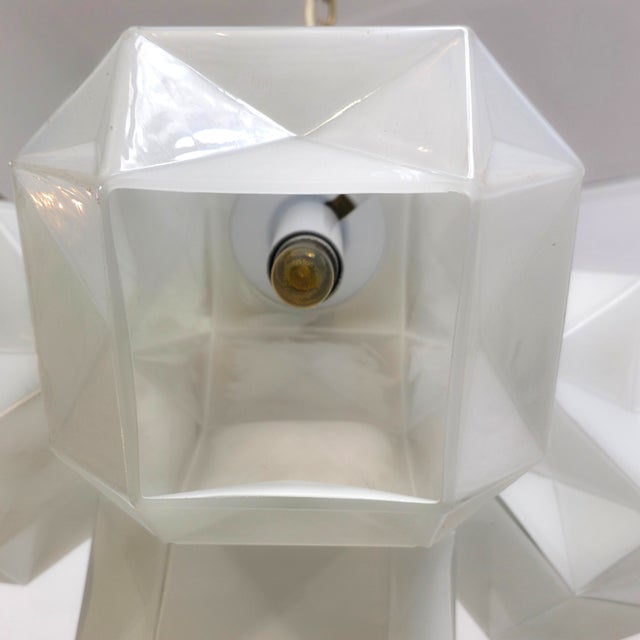 Italian Space Age Murano Glass Cube Chandelier attributed to Oggetti, 1970s For Sale - Image 4 of 14