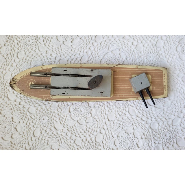 Nautical 1940s Wooden Us Navy Radar-Rocket Ship, 'Made in Usa' For Sale - Image 3 of 7