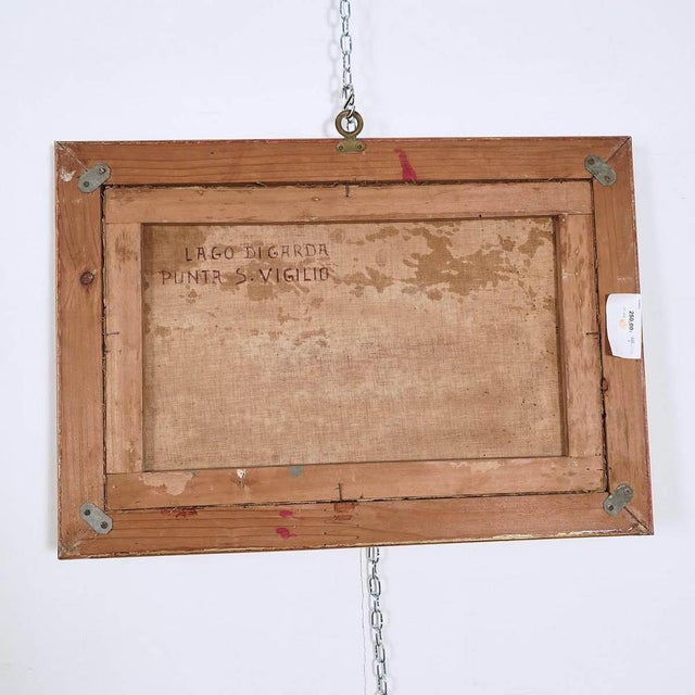 A. Biondelli, Lake Garda, Painting, Framed For Sale - Image 5 of 6