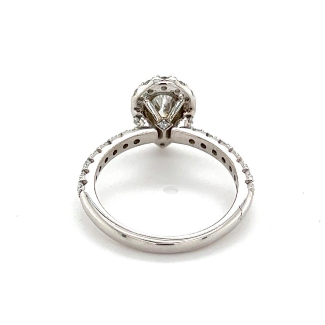 Diamond Engagement Ring 14k White Gold 0.90 TCW Certified $4,950 210736 This is a Unique Custom Made Glamorous Piece of...