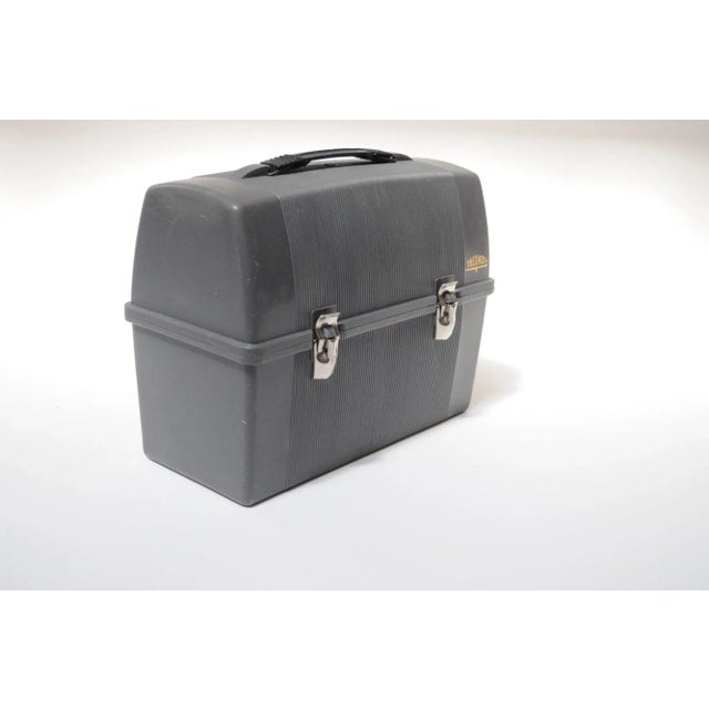 Vintage gray plastic work lunchbox with dual metal latches by the American Thermos Products Co. (ca. 1950s, USA). Great...