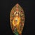 Late 19th Century Polychrome Bronze Guanyin Statue With Aureole, 940g For Sale - Image 9 of 9