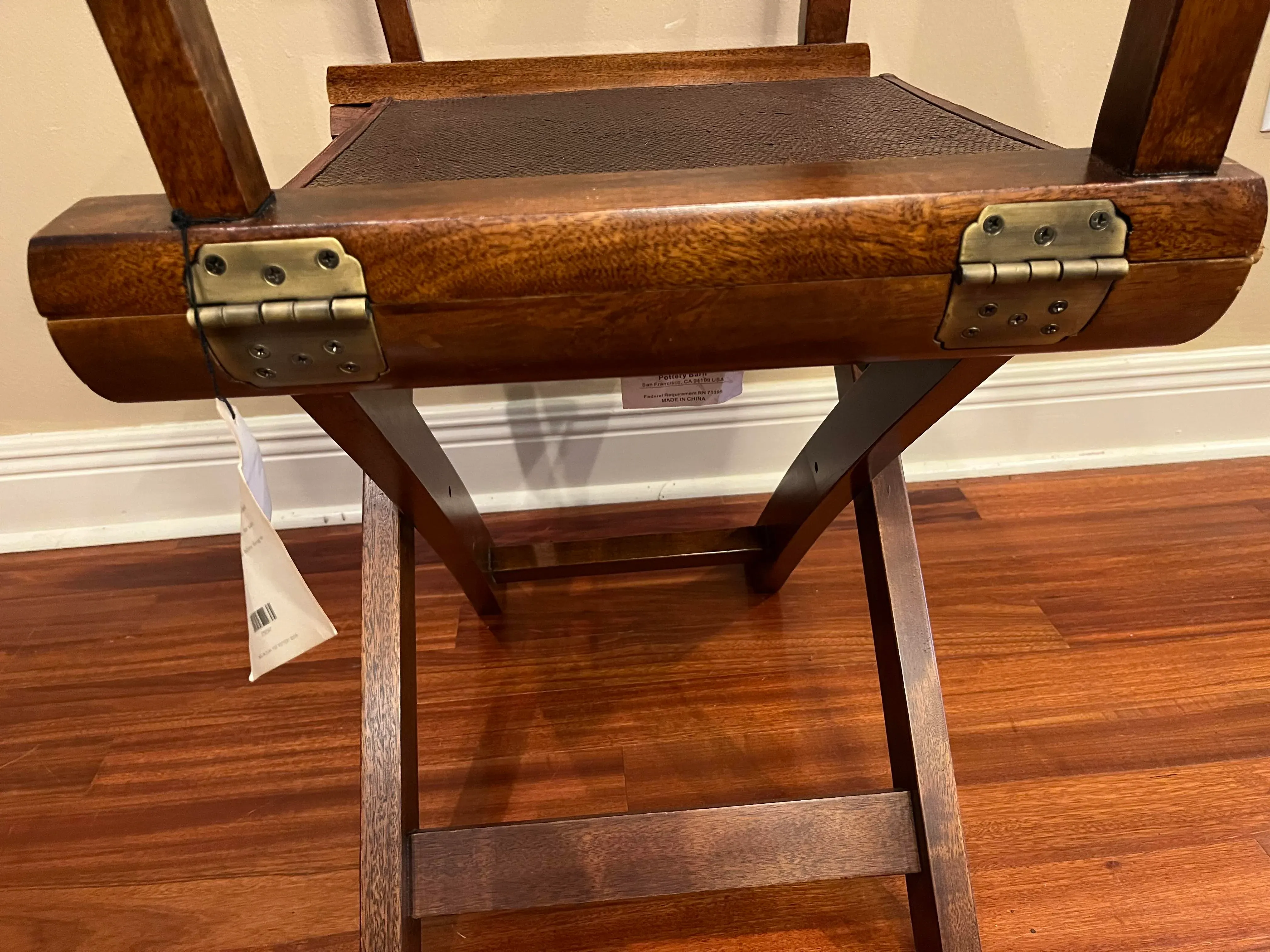 Pottery Barn 1990's Cane Directors Chair | Chairish