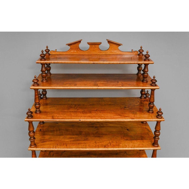 Gründerzeit Tiered Shelf in Walnut, Late 19th Century For Sale - Image 10 of 16