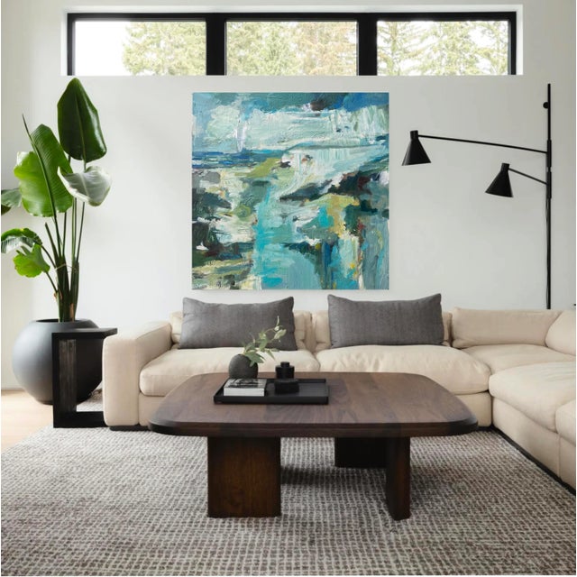 Abstract "Every Moment New" Giclee Print on Canvas 30x30 For Sale - Image 3 of 3